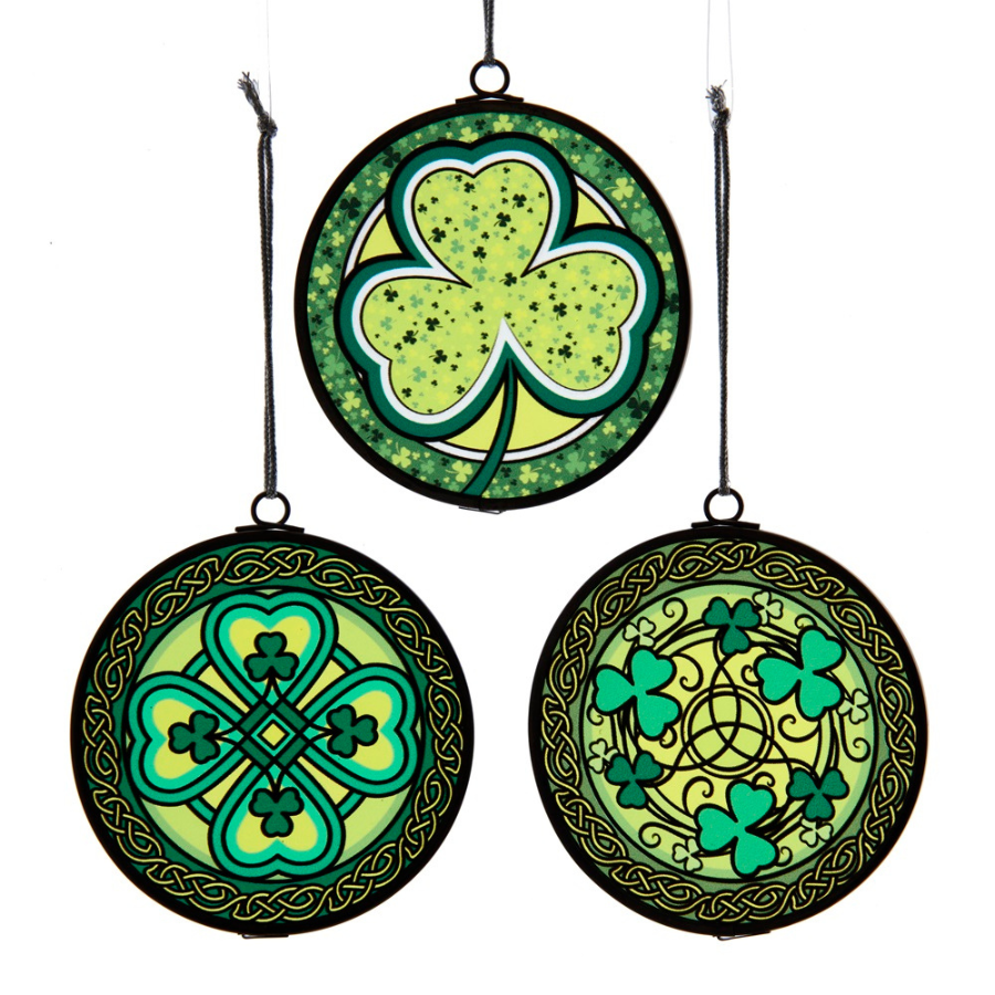 STAINED GLASS ORNAMENTS SET 2 Bridgets of Erin